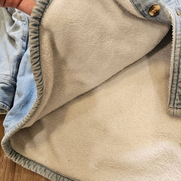 Vtg Dallas Cowboys Denim Shirt Jacket Mens Size M Fleece Lined Pro Elite NFL - Picture 9 of 9